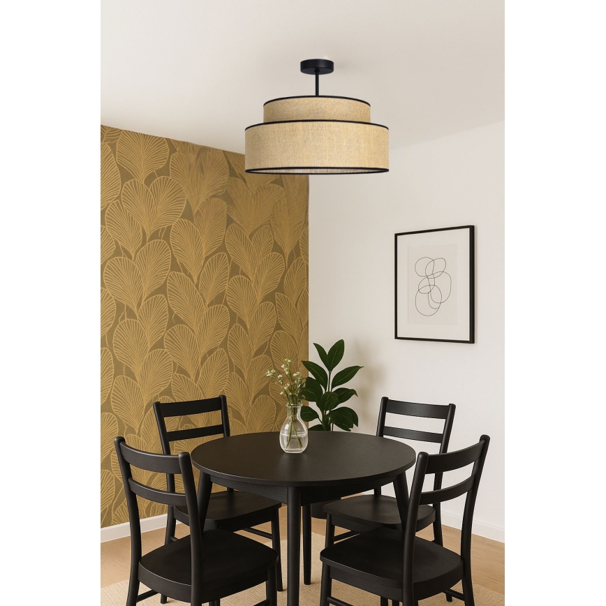 Přisazený lustr BOHO 1xE27/60W/230V pr. 40 cm béžová