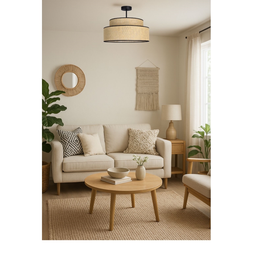 Přisazený lustr BOHO 1xE27/60W/230V pr. 40 cm béžová