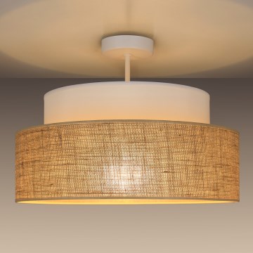 Přisazený lustr BOHO 1xE27/60W/230V pr. 40 cm bílá/béžová