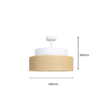 Přisazený lustr BOHO 1xE27/60W/230V pr. 40 cm bílá/béžová