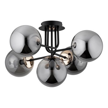 Přisazený lustr BOSS 5xE14/10W/230V černá