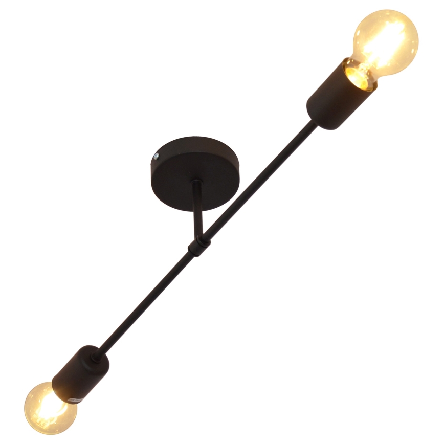 Přisazený lustr CAMBRIDGE 2xE27/15W/230V černá