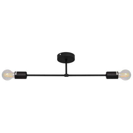 Přisazený lustr CAMBRIDGE 2xE27/15W/230V černá