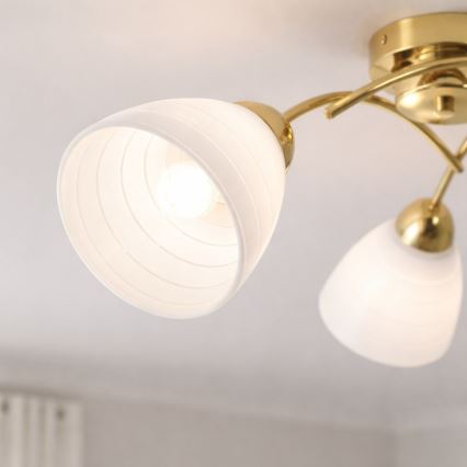 Přisazený lustr CLARA 3xE27/15W/230V zlatá