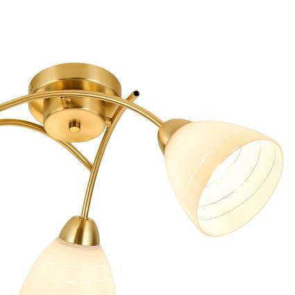 Přisazený lustr CLARA 3xE27/15W/230V zlatá