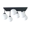 Přisazený lustr DEA 6xE14/60W/230V černá/bílá