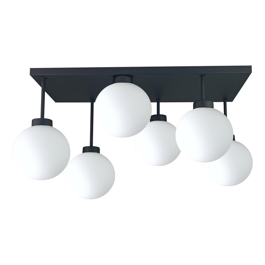 Přisazený lustr DEA 6xE14/60W/230V černá/bílá