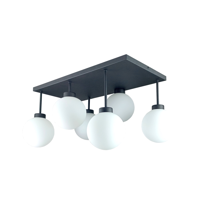 Přisazený lustr DEA 6xE14/60W/230V černá/bílá