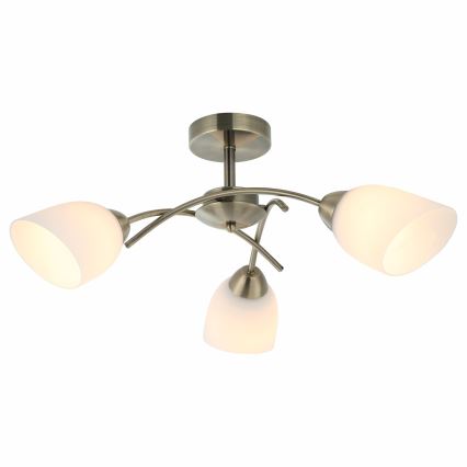 Přisazený lustr DONNA 3xE27/60W/230V patina
