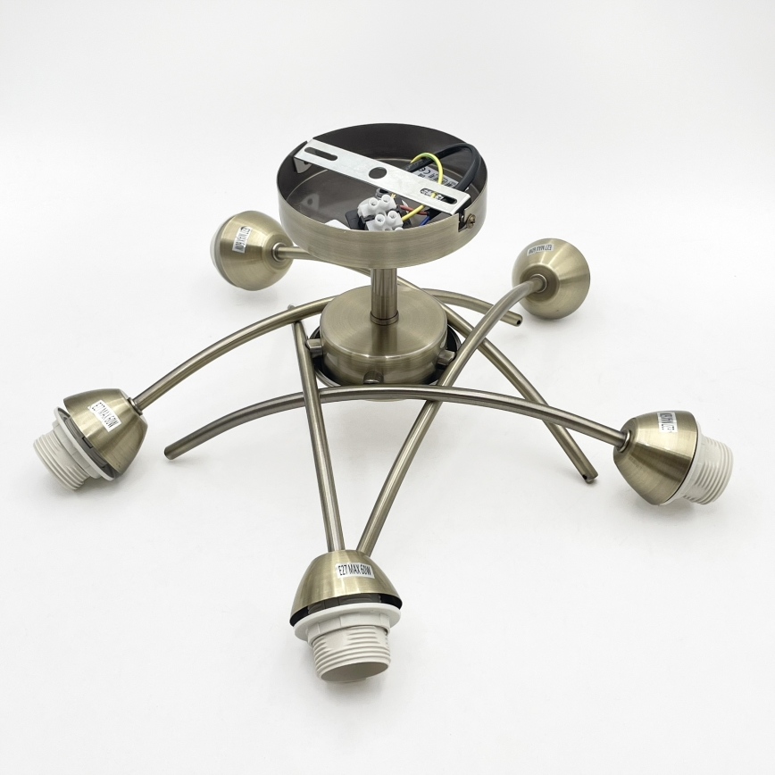 Přisazený lustr DONNA 5xE27/60W/230V patina