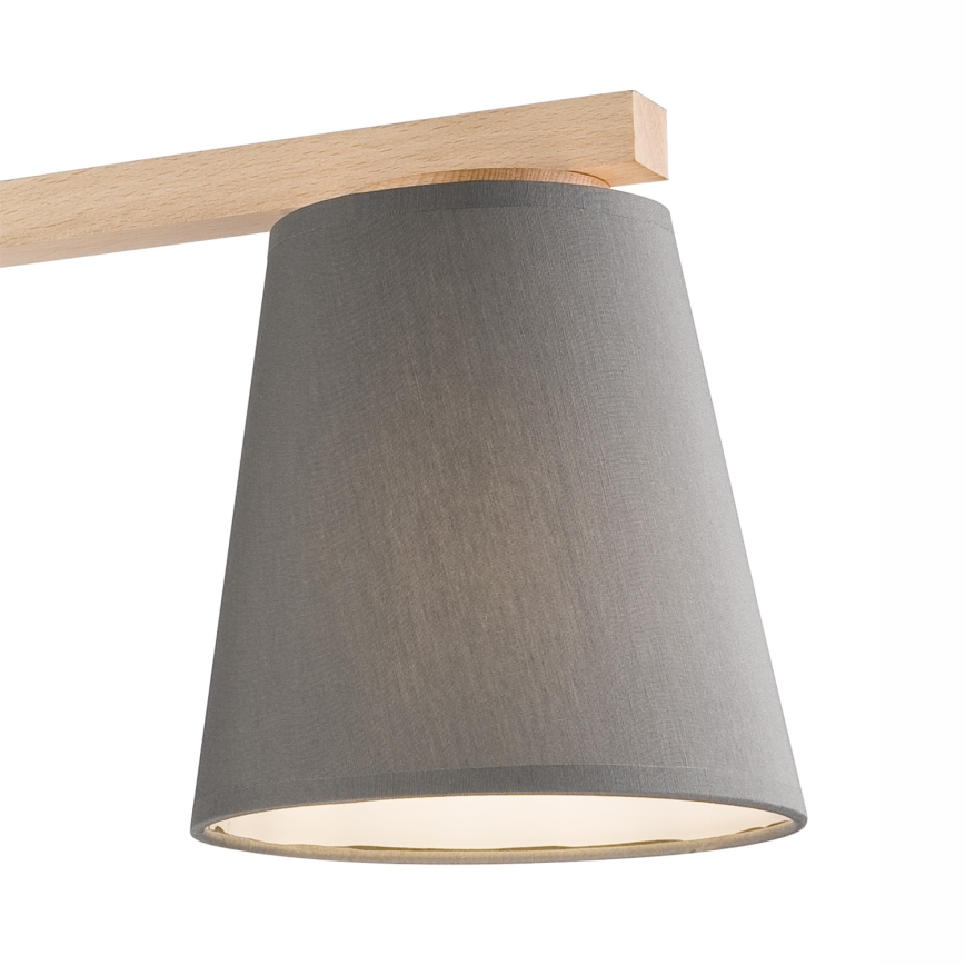 Přisazený lustr ELLIE 3xE27/60W/230V šedá/buk