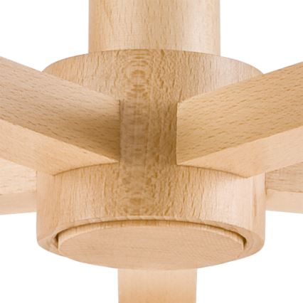 Přisazený lustr ELLIE 5xE27/60W/230V bílá/buk