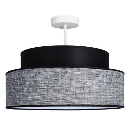 Přisazený lustr GRACE 1xE27/60W/230V černá/šedá