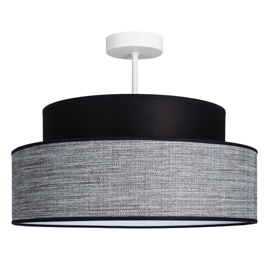 Přisazený lustr GRACE 1xE27/60W/230V černá/šedá