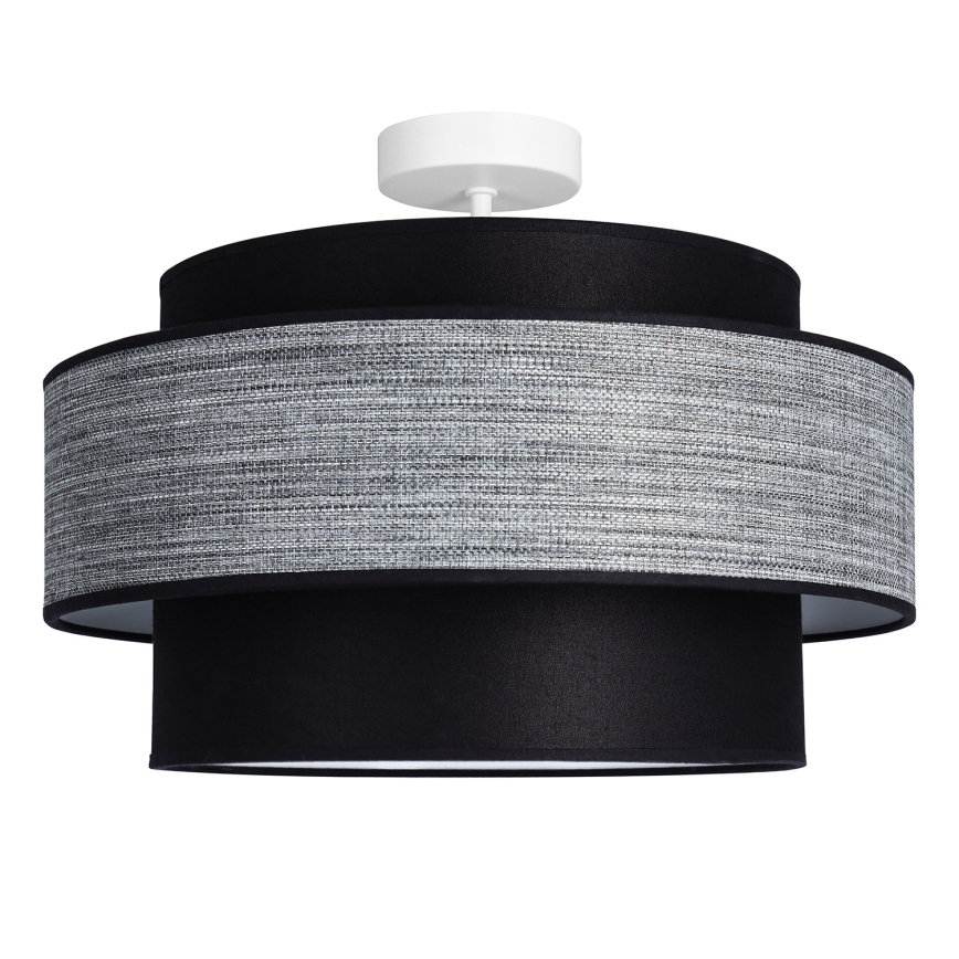 Přisazený lustr GRACE 1xE27/60W/230V černá/šedá