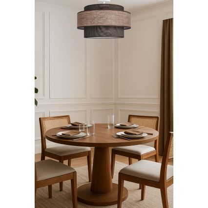 Přisazený lustr GRACE 1xE27/60W/230V hnědá/béžová