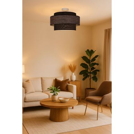 Přisazený lustr GRACE 1xE27/60W/230V hnědá/béžová