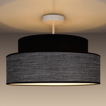 Přisazený lustr GRACE 1xE27/60W/230V pr. 40 cm černá/šedá