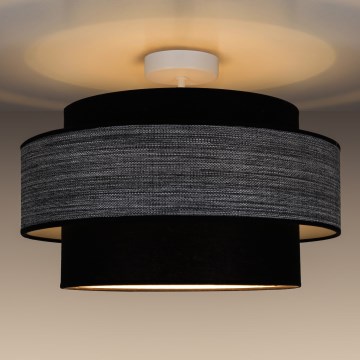 Přisazený lustr GRACE 1xE27/60W/230V pr. 40 cm černá/šedá