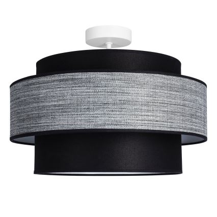 Přisazený lustr GRACE 1xE27/60W/230V pr. 40 cm černá/šedá