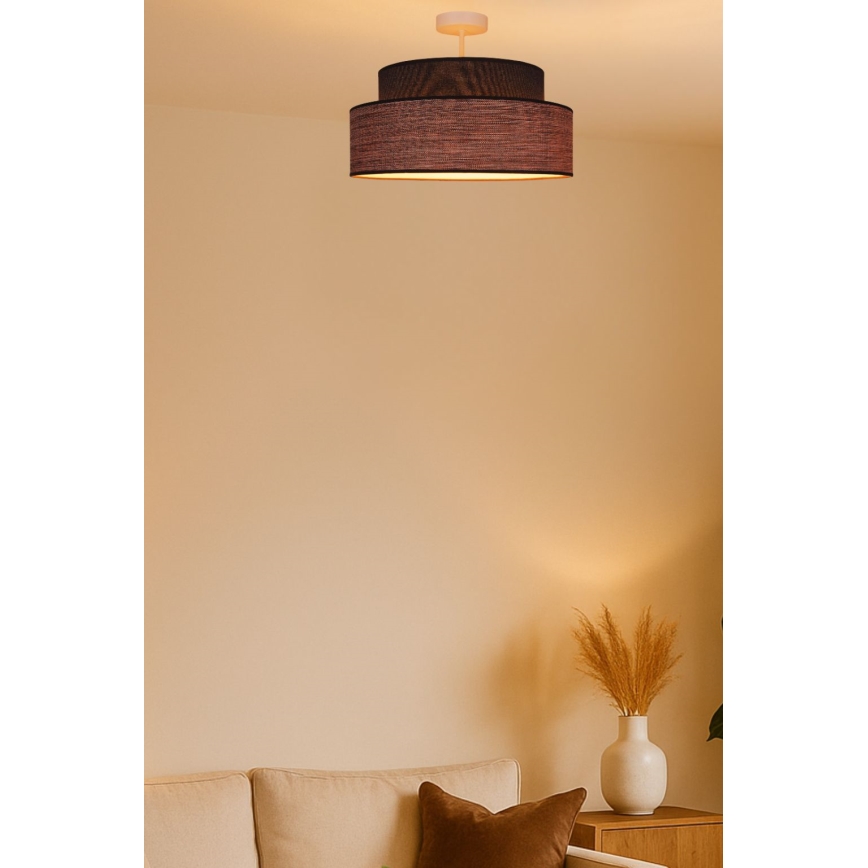 Přisazený lustr GRACE 1xE27/60W/230V pr. 40 cm hnědá/béžová