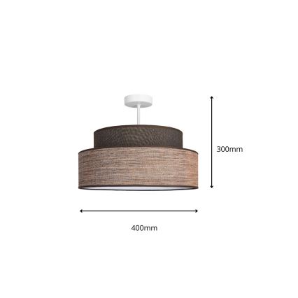 Přisazený lustr GRACE 1xE27/60W/230V pr. 40 cm hnědá/béžová