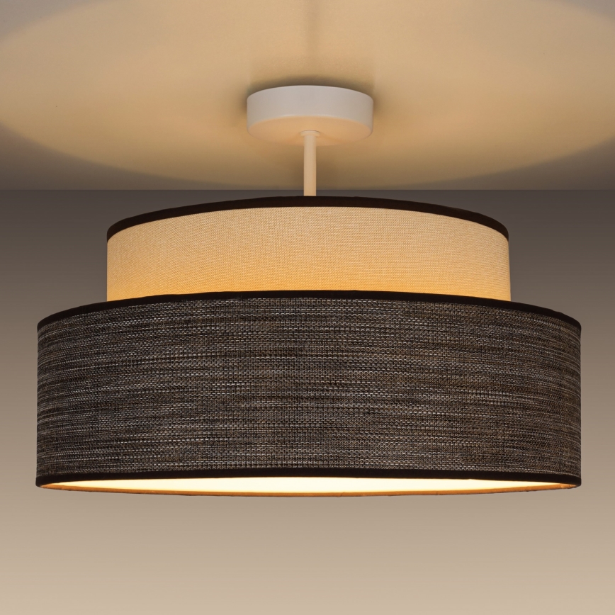 Přisazený lustr GRACE 1xE27/60W/230V pr. 40 cm krémová/hnědá