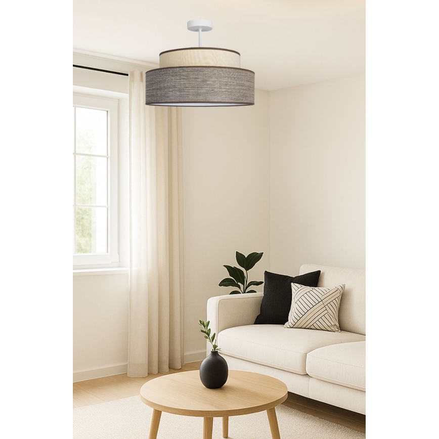 Přisazený lustr GRACE 1xE27/60W/230V pr. 40 cm krémová/hnědá