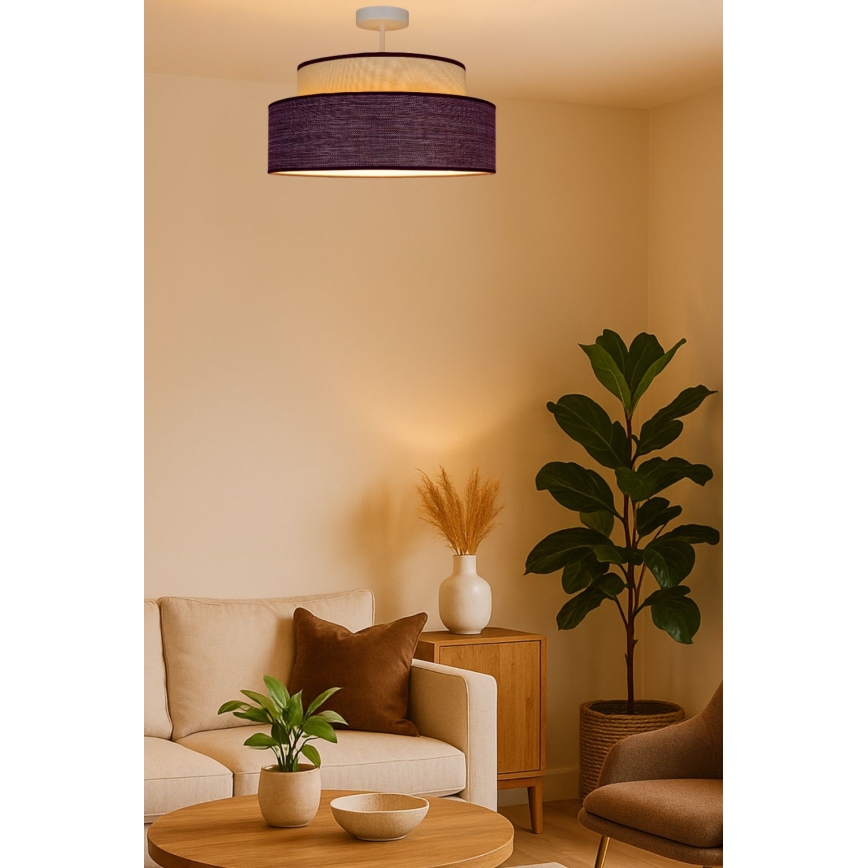 Přisazený lustr GRACE 1xE27/60W/230V pr. 40 cm krémová/hnědá