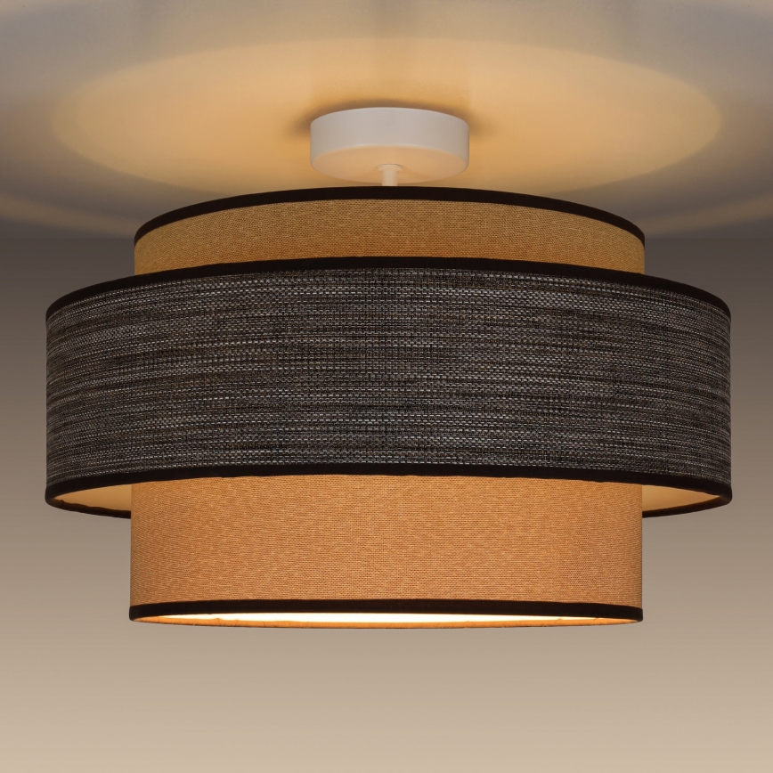 Přisazený lustr GRACE 1xE27/60W/230V pr. 40 cm krémová/hnědá