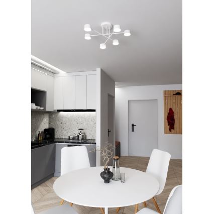 Přisazený lustr HALO 6xGX53/10W/230V bílá