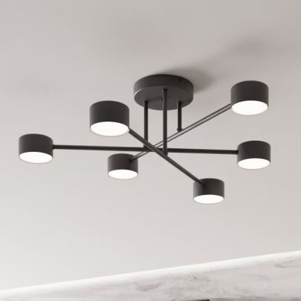 Přisazený lustr HALO 6xGX53/10W/230V černá