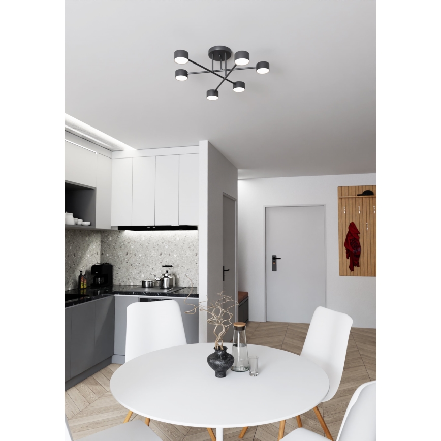 Přisazený lustr HALO 6xGX53/8W/230V černá