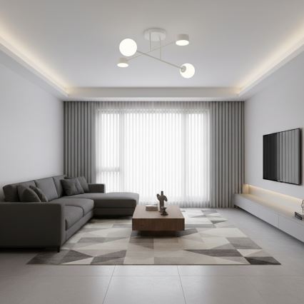 Přisazený lustr HOLON 2xG9/8W/230V + 2xGX53/12W bílá