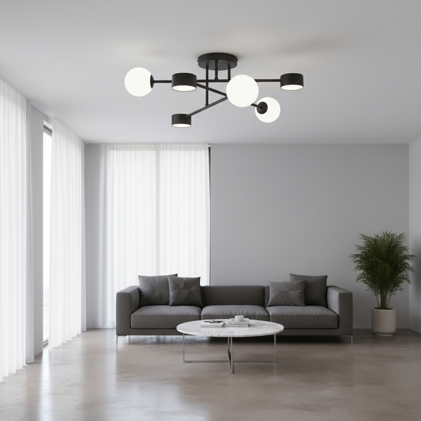 Přisazený lustr HOLON 3xG9/8W/230V + 3xGX53/12W černá