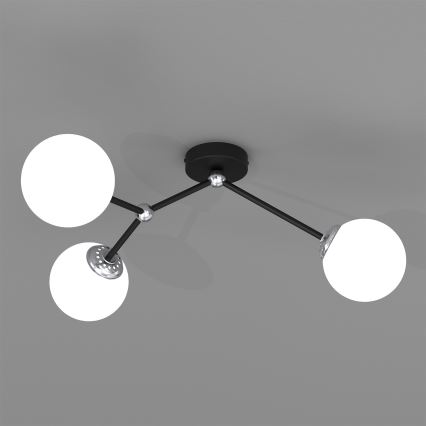 Přisazený lustr JOY 3xE14/40W/230V černá/lesklý chrom