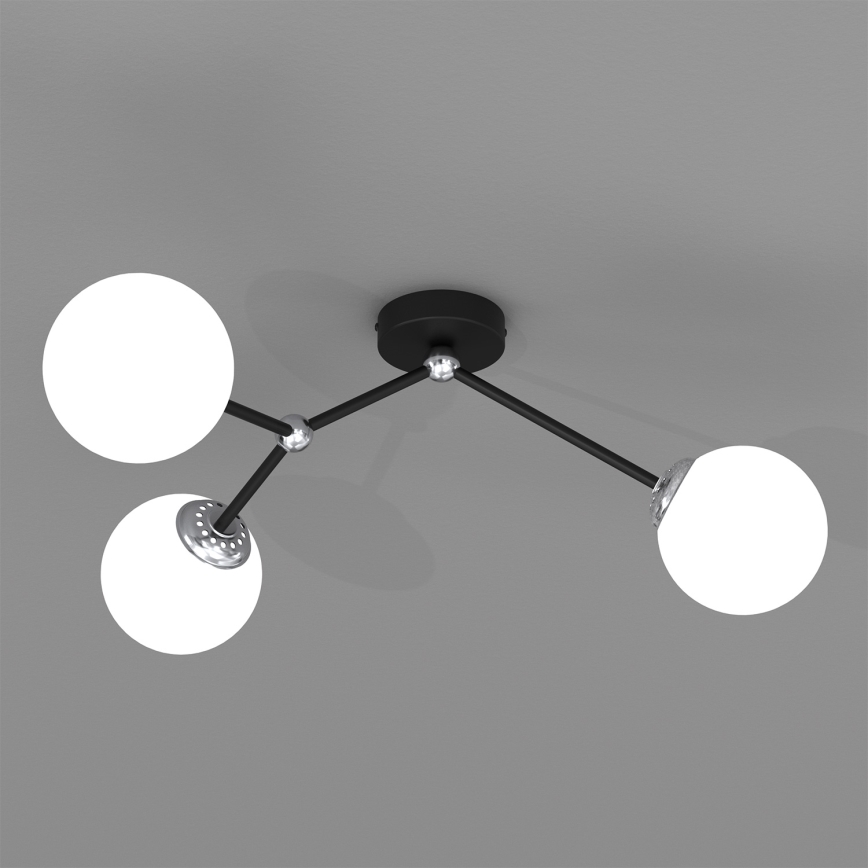 Přisazený lustr JOY 3xE14/40W/230V černá/lesklý chrom