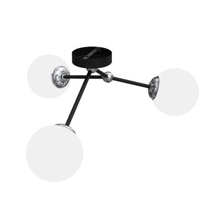 Přisazený lustr JOY 3xE14/40W/230V černá/lesklý chrom