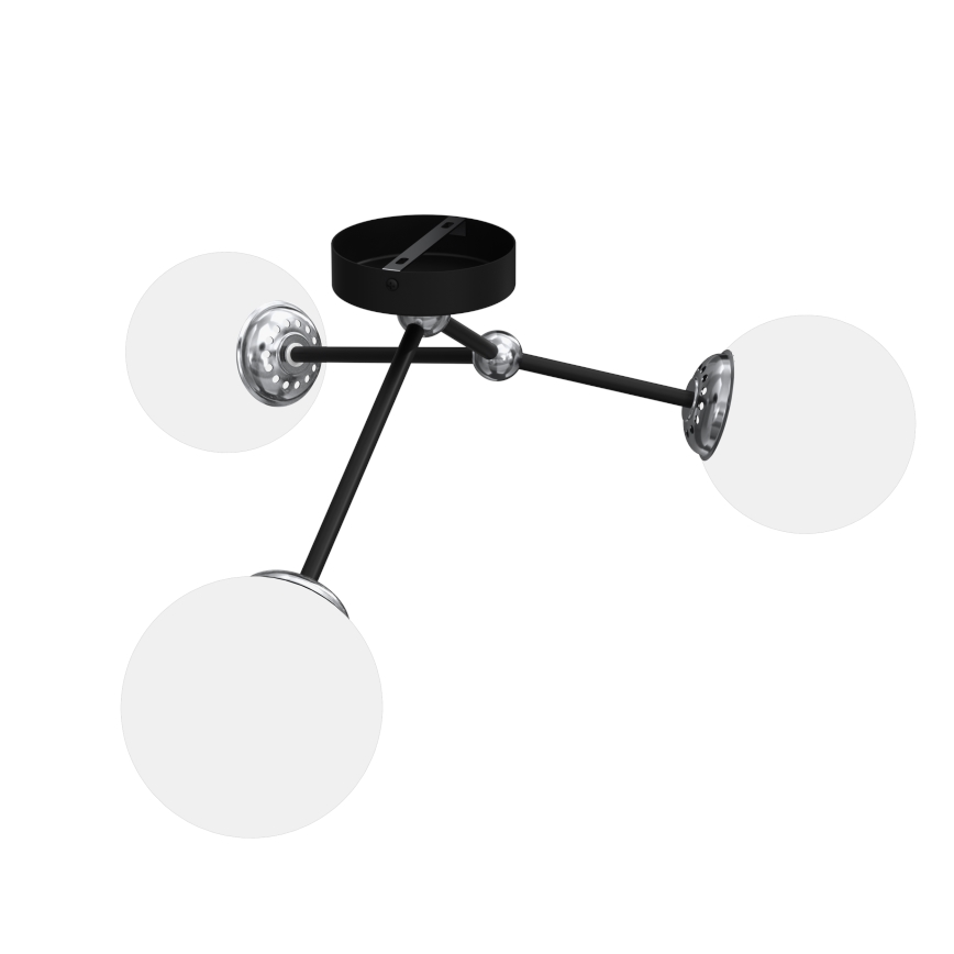 Přisazený lustr JOY 3xE14/40W/230V černá/lesklý chrom