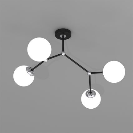 Přisazený lustr JOY 4xE14/40W/230V černá/lesklý chrom