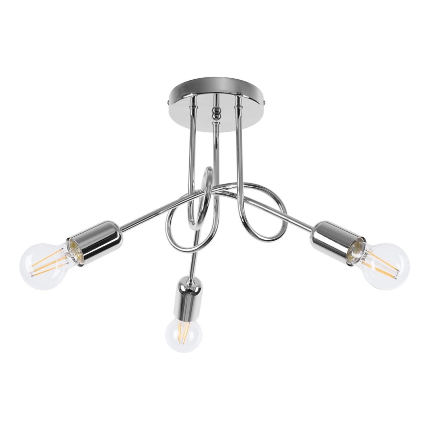 Přisazený lustr LOOP 3xE27/15W/230V lesklý chrom