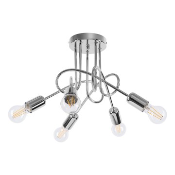 Přisazený lustr LOOP 5xE27/15W/230V lesklý chrom