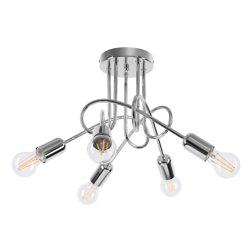 Přisazený lustr LOOP 5xE27/15W/230V lesklý chrom