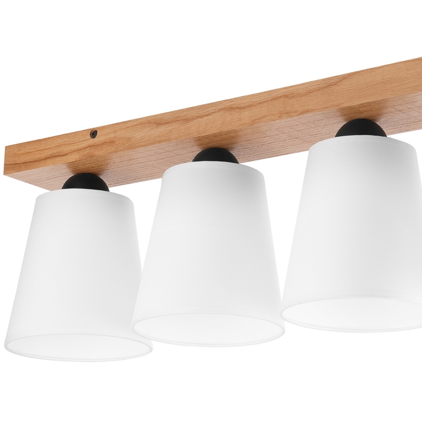 Přisazený lustr LULA 4xE27/60W/230V dub