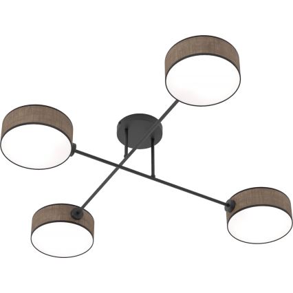 Přisazený lustr MAGA 4xE14/10W/230V hnědá