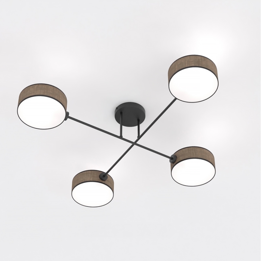 Přisazený lustr MAGA 4xE14/10W/230V hnědá