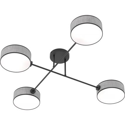 Přisazený lustr MAGA 4xE14/10W/230V šedá