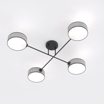 Přisazený lustr MAGA 4xE14/10W/230V šedá