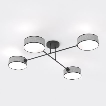 Přisazený lustr MAGA 4xE14/10W/230V šedá