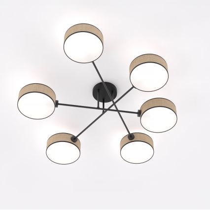 Přisazený lustr MAGA 6xE14/10W/230V béžová
